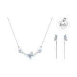 Серьги "Бабочка" Ice Blue + Ожерелье
