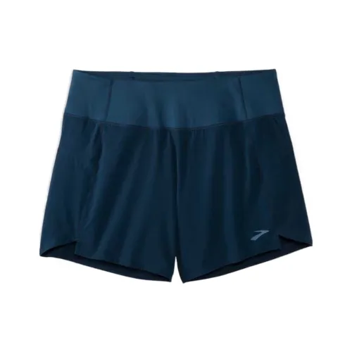 Шорты для спорта женских бренд Brooks цвет морской синий