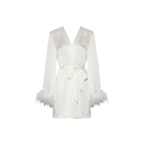 DPLAY SWEET Кремово-белый Сон Robe Женские Банные халаты