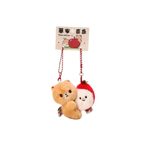 Miao Ji Apple Bear Cute Keychain Accessories Plush Doll Pendant 9 см Высота