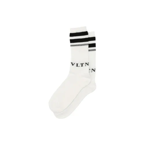 Valentino 1 Pack White Men's Knee-High Socks  
Валентино 1 Пачка Белые Мужские Носки до колена