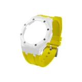 GA-2100 - Фарфоровый белый корпус + Желтый ремешок