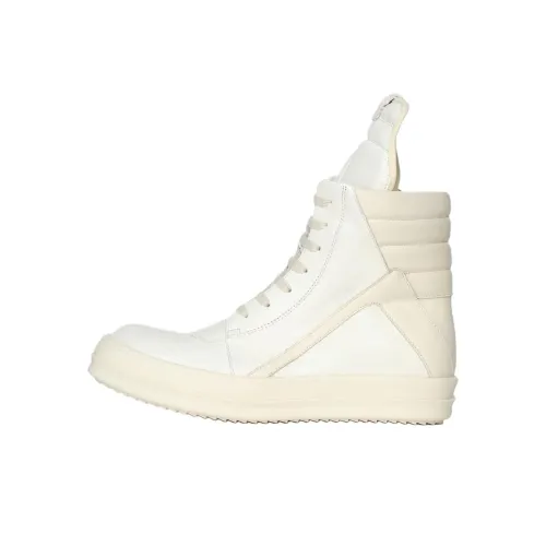 RICK OWENS совместный бренд RO Geobasket Высокие Кроссовки для скейтбординга Мужские Белые