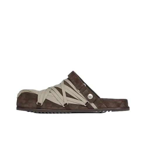 RICK OWENS совместный бренд RO Домашние тапочки Мужские Коричневые