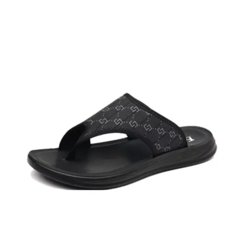 JIETEGONGYANG Тихий Антибактериальный Устойчивый к истиранию Шлепанцы Мужские Черные