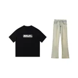 Комплект одежды (060 Черная футболка + Желтые грязные штаны)