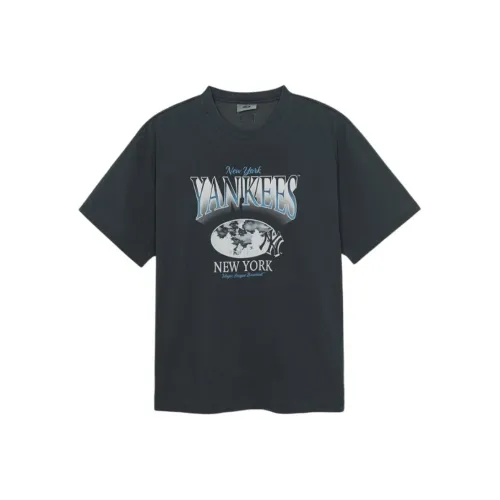 MLB Preppy Style Collection New York Yankees SS25 T-Shirt Унисекс Угольный Серый
