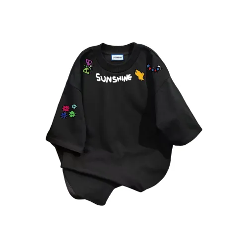 Wooden Rabbit INS Повседневный Универсальный Fashion Minimalist Style Эксклюзивный Модный Топ с Полуполым Рукавом Мужской