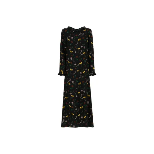 MARNI SS25 Длинное платье с длинными рукавами женское