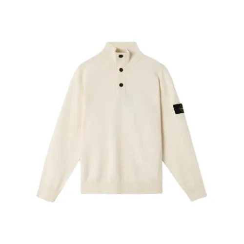 STONE ISLAND Свитер Мужской Айвори Белый