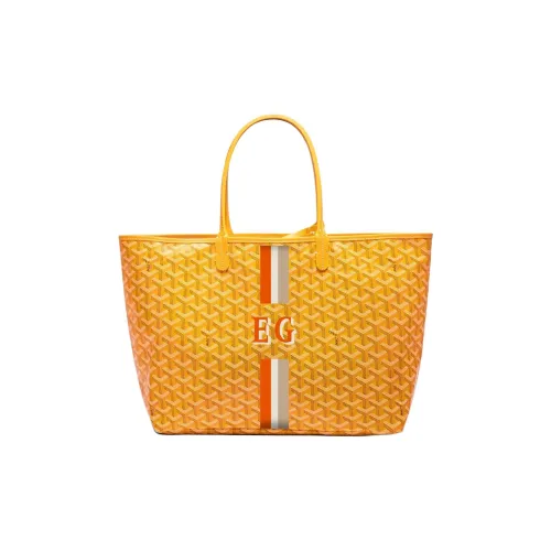GOYARD Saint Louis PM Холст Телячья кожа Тоут Сумка Сумка для покупок Сумка Женская Желтая