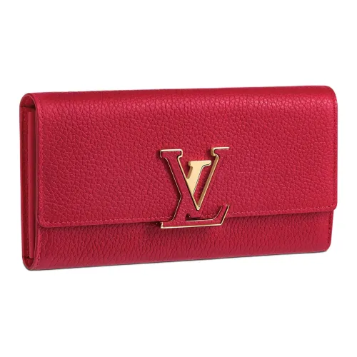 LOUIS VUITTON Capucines Кожа Кошелек Женские Красный