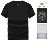 Круглый вырез, 1 упаковка (черный), сумка для покупок включена / 100% хлопок, дышащий / базовый слой, может использоваться как внешний