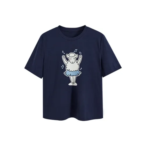 KUOSE Темно-синие женские футболки T