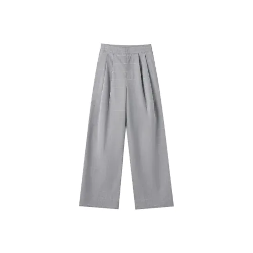 SHUXI Old Money Серые Женские Костюмные Брюки