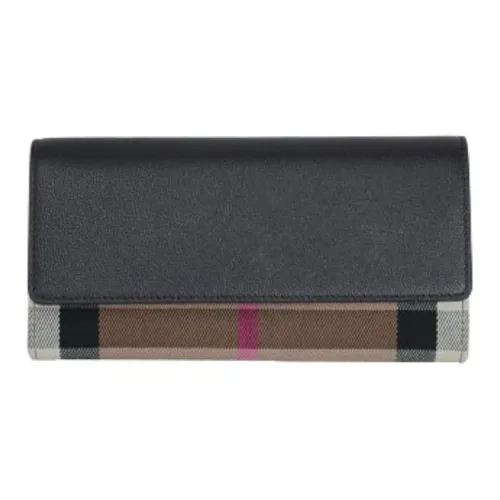 Burberry Кожа Панелированная Холст Кошелек Женские Многоцветный