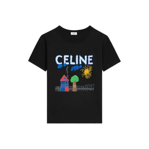 Celine Мужские черные T-рубашки