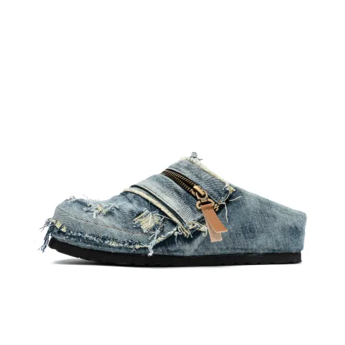 HEIPA Износостойкие Домашние тапочки Женские Джинсовый синий
