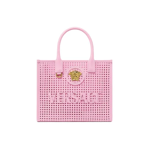 VERSACE La Medusa Коровья кожа Тоут Сумка Сумка для покупок Сумка Маленькая Женская Розовая