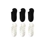 6 пар [Комбо 2] Молочно-белый *3 + Черный *3