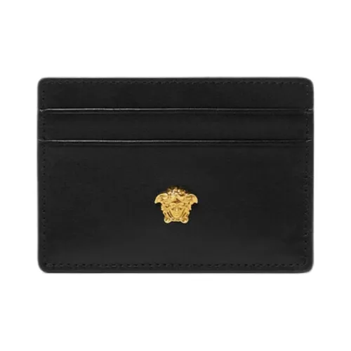 VERSACE La Medusa Коровья кожа Держатель для карт Мужской Черный