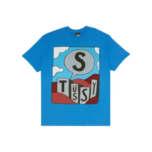 Stussy Синий Мужской T-Рубашки