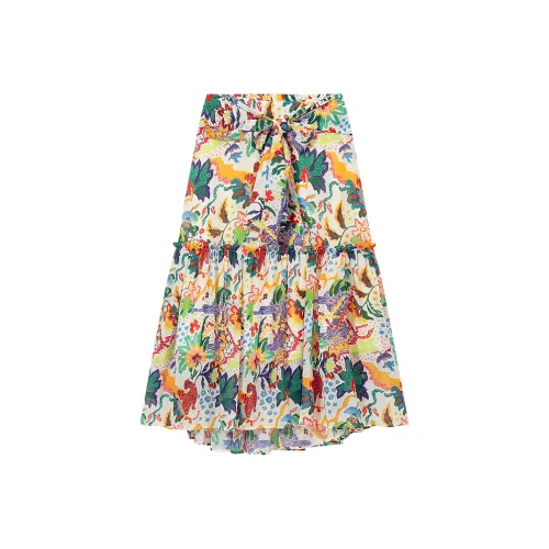 Desigual Многоцветные Женские Повседневные Длинные Юбки