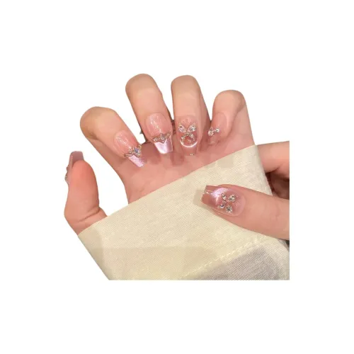 Fanze Розовая усадьба Розовый Французский Hydrating False Nail Короткий LADDER Розовый Градиентный Coquette 20mm