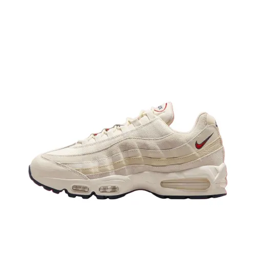 Nike Air Max 95 Устойчивый к истиранию Низкий Топ Повседневные Беговые кроссовки Унисекс Бежевый