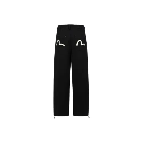 EVISU Черные Мужские Повседневные Штаны