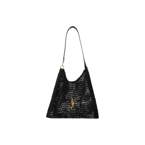 SAINT LAURENT Плетеная сумка через плечо Мужская Черная