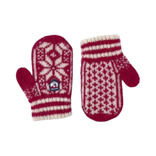 HESTRA Шерсть Нейлон Вязаные перчатки Детские Красные