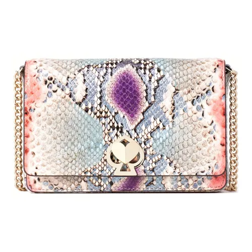 Kate Spade Кожа Плечевая Сумка Женская Фиолетовая Многоцветная
