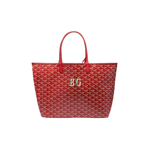 GOYARD Saint Louis Холст и Кожа Тоут Сумка Маленькая Женская Красная