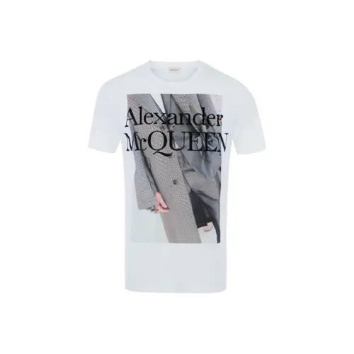 Alexander McQueen Белая Мужская T-Рубашка