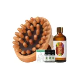 Щетка Meridian из бука + 130 мл полынь и имбирное эфирное масло + диаграмма Meridian