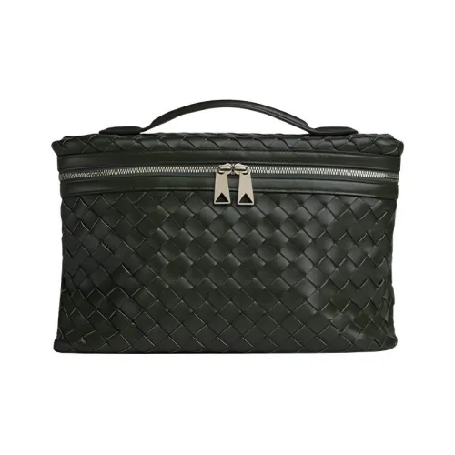 Bottega Veneta Intrecciato Коровья кожа Сумка Мужская Темно-зеленая