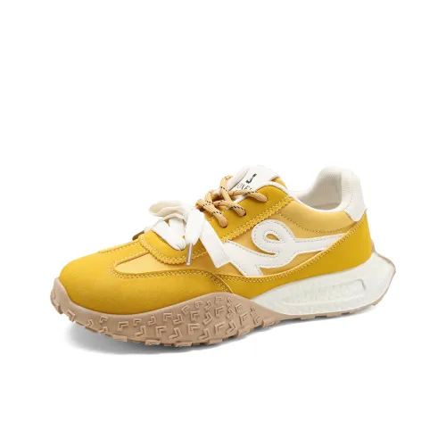 FOXER x MARINO ORLANDI Износостойкий и Легкий Низкий Топ Casual Женский Желтый