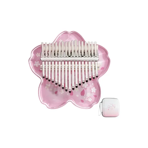 Hluru HUASHU. Вишневый цветок Kalimba 17 Тон Акриловый материал Панельный стиль калимбы