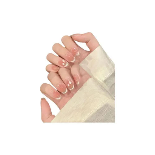 Fanze Qinshui Капелька росы Тюльпан Улыбка Кошачий глаз False Nail Средний LADDER Розовый Градиентный Coquette 20 мм