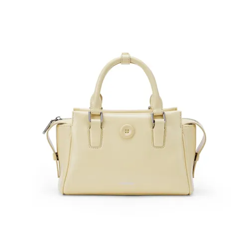 MCMIKO Сумка из коровьей кожи с синтетической кожей одно плечо женская сырно-желтого цвета