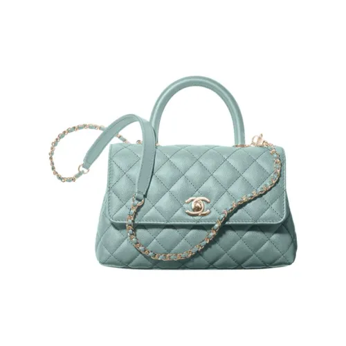 CHANEL 21K Winter Кожа Сумка с клапаном Сумка через плечо Сумка Женская Зеленая