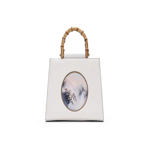 Shenting Сумка через плечо из коровьей кожи сумка среднего размера белый черный