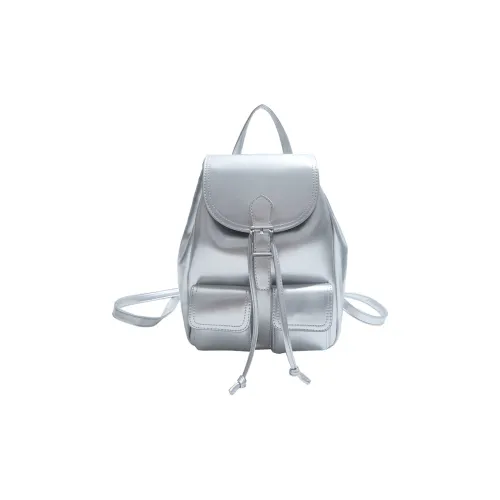 Yi Brigade ПУ (полиуретан) Рюкзак Стандартный Женские Серебристый Черный Белый