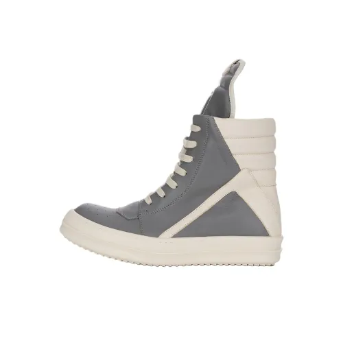 RICK OWENS совместный бренд RO Geobasket Высокие Кроссовки для скейтбординга Женские Синие