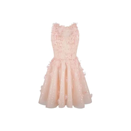 COVT Розовый Высокое качество Женские Платья без рукавов