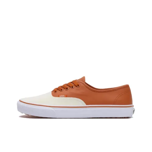 Vans Authentic Устойчивые к истиранию Низкие Кроссовки для скейтбординга Унисекс Белый Оранжевый