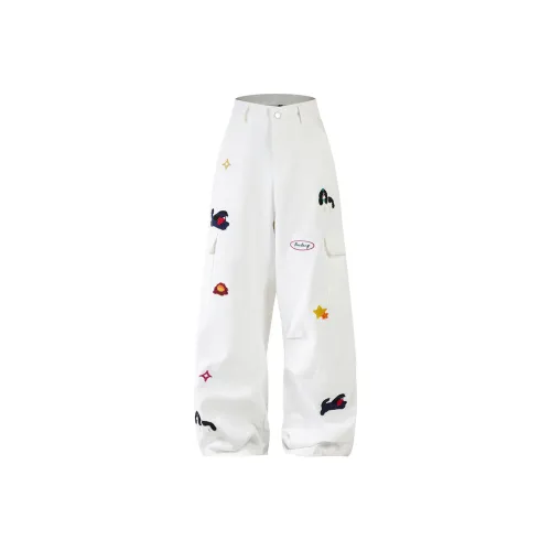 OULUDE Белые Мужские Повседневные Штаны