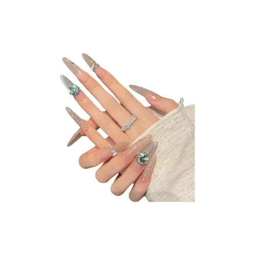 Fanze Стекло Перо Осветляющий K9 Ромб False Nail Длинный Заостренный Нюдовый Градиентный Flashing 35мм