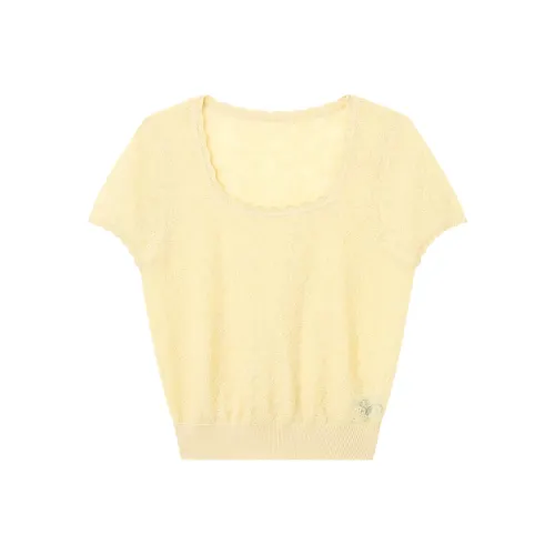 Fish rabbits Желтый Женские Трикотаж